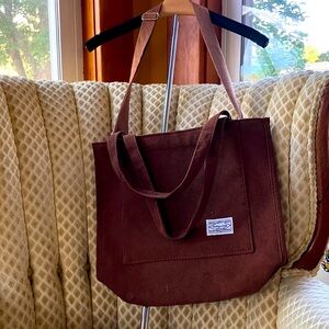 Valleycomfy  Corduroy Bag Brown The Crime Registered Trademark NWOT